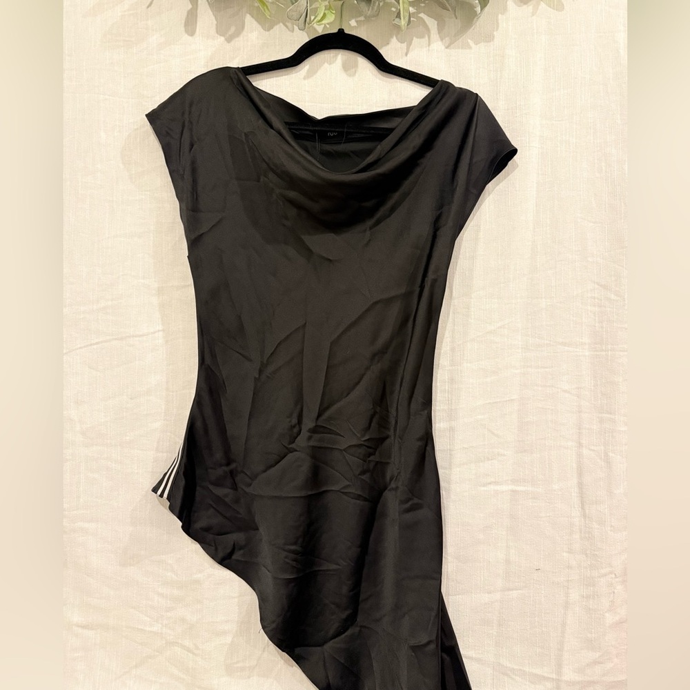Elegant Black Asymmetrical Dress